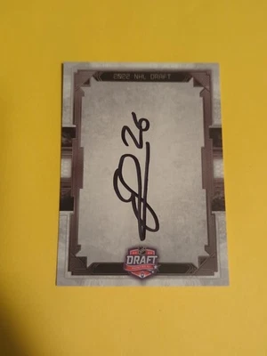 Elias Pettersson Signed 2022 NHL Draft Card Vancouver Canucks Abbotsford  - Image 1 of 3