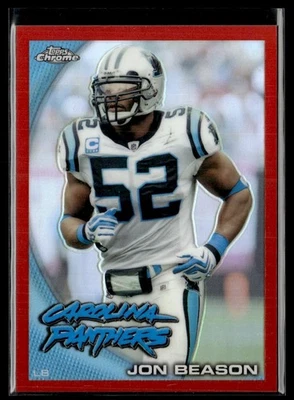 2010 Topps Chrome Red Refractors Jon Beason 10/25 Carolina Panthers #C217 - Image 1 of 2