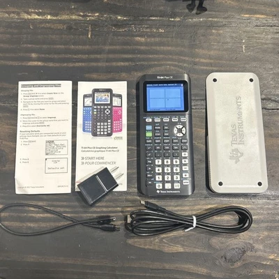 Texas Instruments TI-84 Plus CE Graphing Calculator W Cable & Manuals - Clean - Image 1 of 4