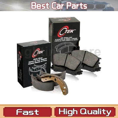 2 Front Rear Disc Brake Pad Set Drum Brake Shoe Fits 2000 Nissan Frontier - Image 1 of 4