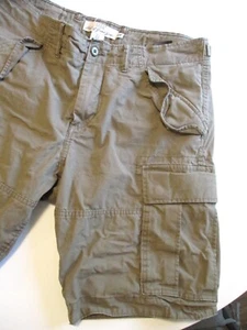HM washed tan military army flap pocket relaxed cargo shorts 32 - Picture 1 of 5