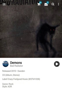Bad Radiator ~ Demons CD 2015 Hi-Tech AOR Soft Melodic Hard Glam Rock Toto - Picture 1 of 2