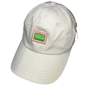 Titleist Golfmütze leichte Baseballkappe weiß/pink grün bestickt OS Damen - Bild 1 von 11