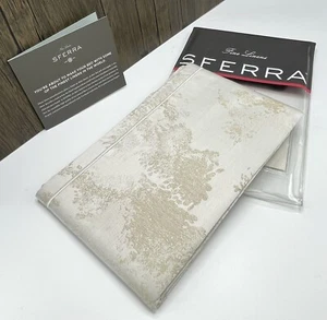 SFERRA Lumia Single KING Sham Egyptian Cotton Sateen Jacquard 21x36” White/Ivory - Picture 1 of 6