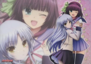 desk mat poster Angel Beats anime Nakamura Yuri Tachibana Kanade Tenshi - Picture 1 of 2