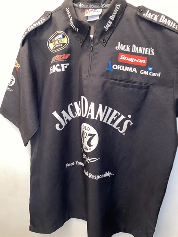 Chase Authentic’s Jack Daniels NASCAR Racing Shirt Pullover 1/4 Zip Snap-on SZ-L Cover