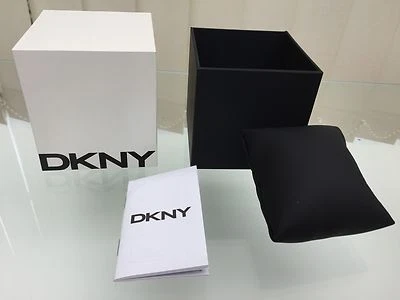 DKNY WATCH BOX  + Booklet+ BLACK CUSHION New Genuine ,for DKNY ladies mens watch - Image 1 of 4