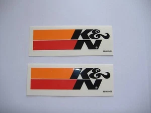 K&N decal - Black lettering - set of 2 - NEW - Picture 1 of 1