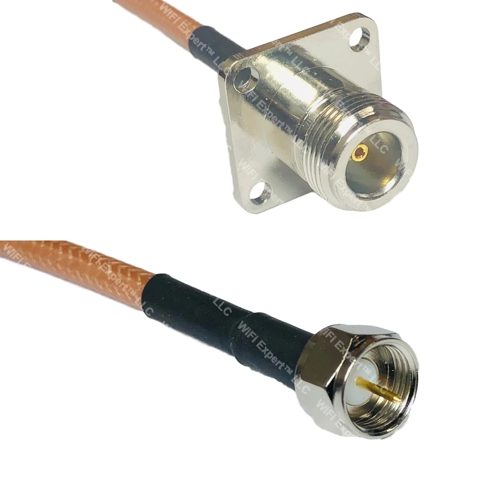 RG400 N FLANGE FEMALE to F MALE RF Cable FAST-SHIP LOT - Image 1 of 1