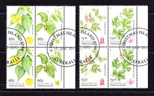 2013 FLORA AUSTRALIA AND CHRISTMAS ISL SET OF 4 SUPERB CTO IN BLOCKS OF 4 - Foto 1 di 1