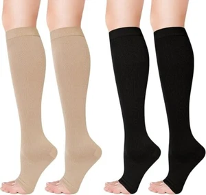 ANTI SWELLING FATIGUE SPORT SUPPORT STOCKINGS NHS COMPRESSION FLIGHT SOCKS PAIR - Picture 1 of 18