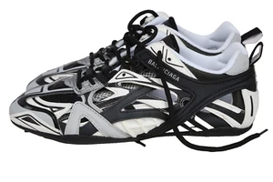 Balenciaga Drive Sneaker Light Gray Black Lace Up Sneakers Size 37 - Picture 1 of 14