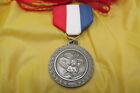 FINE ARTS Highest Quality Medal Home Award w/ Ribbon Drape Pin Silver NOS