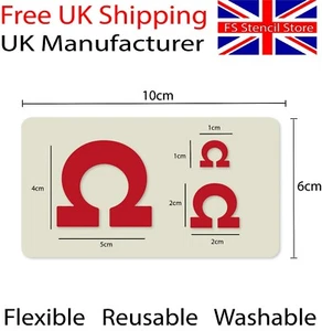 Aerógrafo Omega Warhammer Plantilla Lavable Reutilizable 10 cm x 6 cm - Imagen 1 de 2