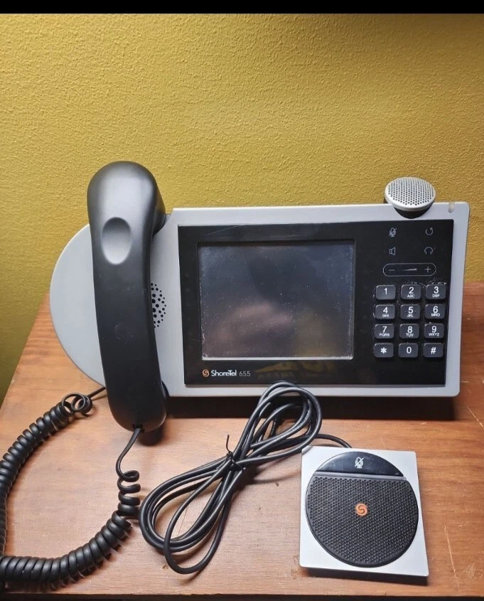 ShoreTel Shore Phone IP 655 VoIP 640 x 480 LCD Display Touch Screen and SM-1 Mic - Image 1 of 1