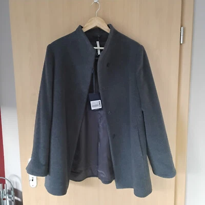 ICONS, Cinzia Rocca, Mantel, Kurzmantel, Größe 42, grau, Stehkragen, NEU+Etikett - Bild 1 von 4