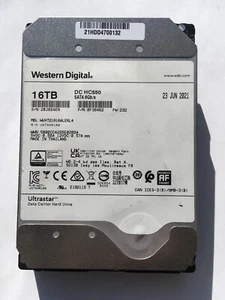 WESTERN DIGITAL 16TB 7.2K 6Gb/s 3.5" SATA WUH721816ALE6L4 DC HC550 - Afbeelding 1 van 2