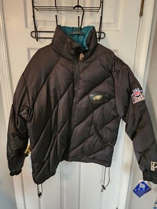 Giacca Puffer Nuova Vintage Autentica Pro Player NFL Philadelphia Eagles Taglia L - Foto 1 di 6