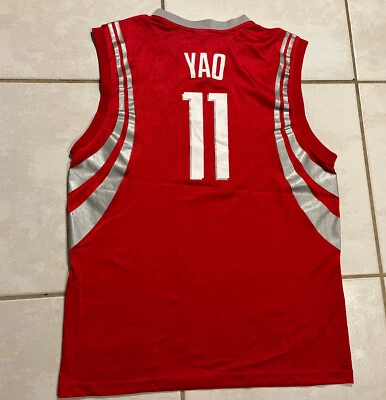 Camiseta de colección REEBOK Houston Rockets Yao Ming NBA grande para hombre Foto 1 de 4