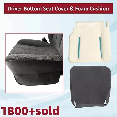 Driver Bottom Seat Cover + Foam Cushion For 2002-2005 Dodge Ram 1500 2500 SLT ST - Image 1 of 4