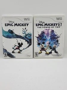 Epic Mickey 1 & 2 The Power of Two Nintendo Wii Games Set - Picture 1 of 7