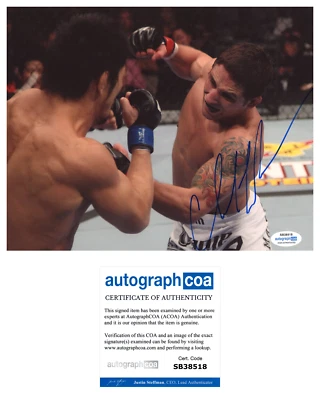 Фотография с автографом Чада Мендеса 8x10 ACOA UFC MMA - Изображение 1 из 4