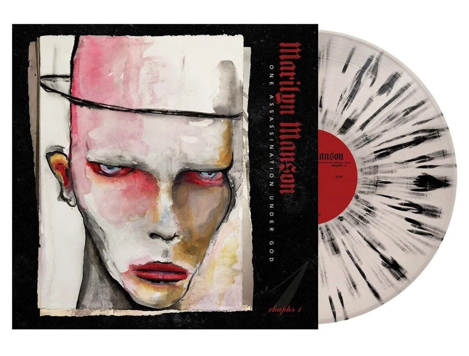 MARILYN MANSON - ONE ASSASSINATION UNDER GOD, BONE w/ BLACK SPLATTER vinyl LP - Image 1 of 1