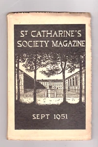 St Catherine's College University of CAMBRIDGESOCIETY MAGAZIN SEPT 1951 Ref B35 - Bild 1 von 2