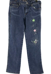 Rewind Jeans Beautiful Floral Embroidered Jeans Size 11 - Picture 1 of 11