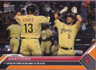Dominic Fletcher Diamondback 1st Career HR v Giants 2023 TOPPS NOW 281 Orange /5 - Image 1 of 2