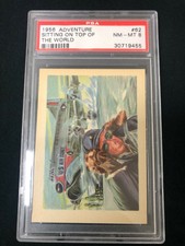 Rare Vintage 1956 Topps Adventure #62 Sitting On Top of The World PSA 8 Pop 70  
