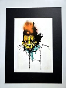 Y2K Retro Vintage Lithographic Print Large A3 Mounted on Black Street Art Rare - Picture 1 of 6