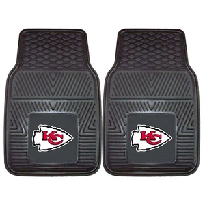 NUEVOS Tapetes de Fútbol Americano Kansas City Chiefs Par Frontales Resistentes Universales - Imagen 1 de 1