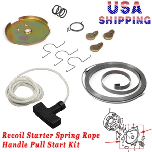 For 70-85 Honda ATC Recoil Starter Spring Rope Handle & Pull Start Rebuild Kit - Picture 1 of 9