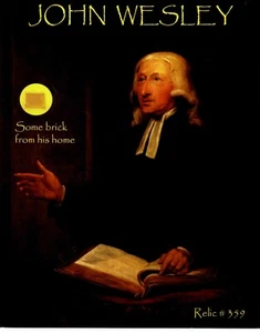 RARE! "John Wesley" Some Brick From His House Encapsulated COA - Picture 1 of 2