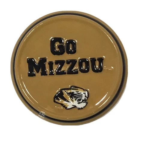 Missouri Tigers Go Mizzou Ceramic Mini Wall Plaque Logo Slogan College Treasures Cover