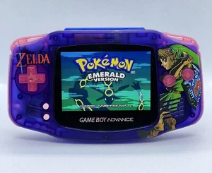 Custom Purple Zelda Gameboy Advance Retro Console with IPS V2 Screen & USB C Mod - Bild 1 von 8