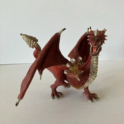 Schleich Eldrador Red Dragon Plastic Figure Hinged Mouth - Image 1 of 4