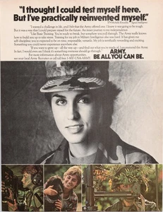 Póster original de reclutamiento de anuncios impresos de inteligencia militar del ejército de Estados Unidos 1986 - Imagen 1 de 1