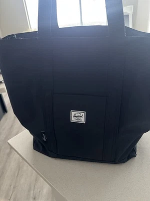 Herschel Supply Co. Tote Zippered Shoulder Bag Carry All Black Lined - Image 1 of 4