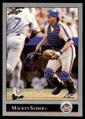 1992 Leaf Mackey Sasser New York Mets #108 - Image 1 of 2