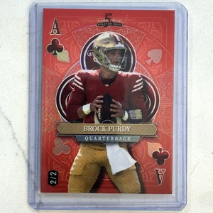 2024 Wild Card Stacked Deck 5 Karten Draw Brock Purdy Ace Of Clubs 2/2 #SDPC-BPN - Bild 1 von 2