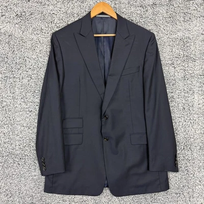 Blazer Hickey Freeman Loro Piana Para Hombres 43L Largo Azul Marino Lana Hecho en Tasmania EE. UU. Foto 1 de 4