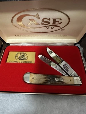 1998 Case xx 5254 SS Stag Trapper Smokin Joes Racing Camel Powered Pocket Knife! - Image 1 of 4