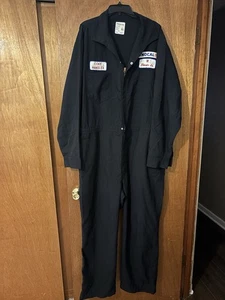 Workrite Flame & Acid & Chemical Resistant Coverall UltraSoft Uniform 54L Black - Picture 1 of 13