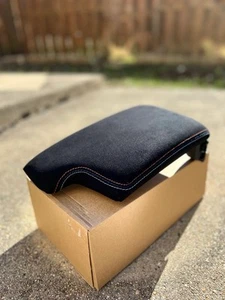 Alcantara M Color Center Armrest Box Cover For BMW 3 Series E93 E92 E91 E90 LHD - Picture 1 of 2