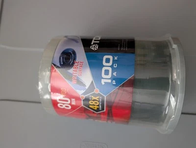 TDK 100 Pack CD-R - 80 Minute - 700 MB - 48x  New factory Sealed Spindle - Image 1 of 2