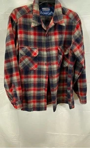 Pendleton Mens Multicolor Plaid Wool Button Up Shirt Size XL Vintage - Picture 1 of 3