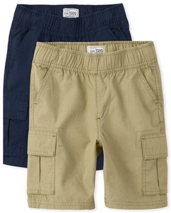 Boys Pull on Cargo Shorts,Flax/Tidal 2 Pack,7 - Picture 1 of 2