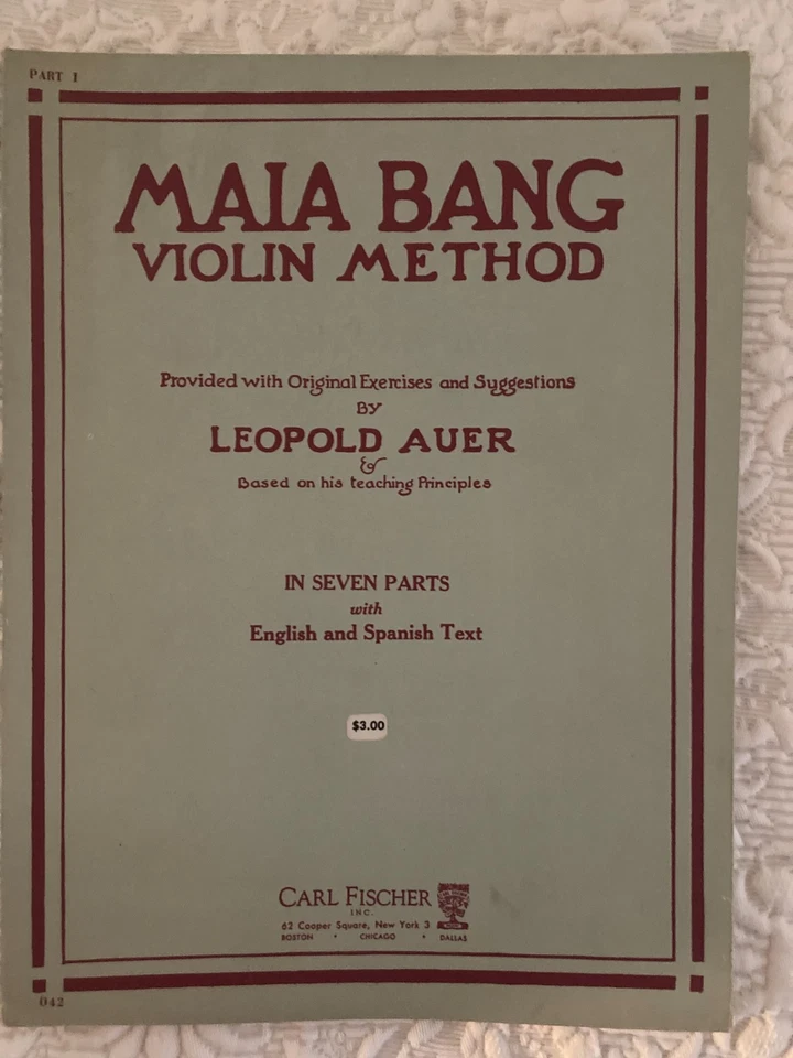 Teaching Principles Maia Bang Violin Method Part I - Leopold Auer - Image 1 of 1
